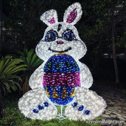 Outdoor Easter decorations large light bunny