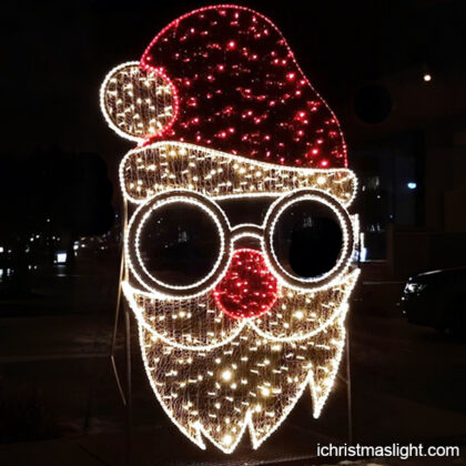 Outdoor light up Santa decoration