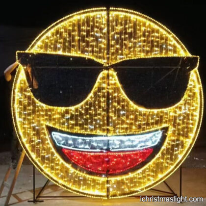 Christmas light emoji outdoor decoration