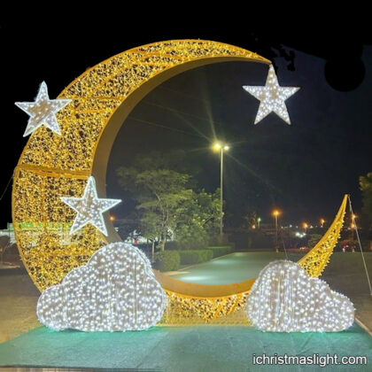 Commercial large crescent moon decoration