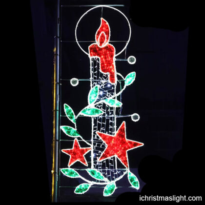Outdoor candle street Christmas lighting