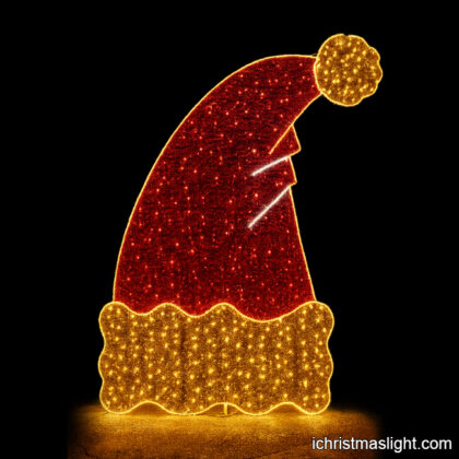 Giant Christmas light decorations Santa hat
